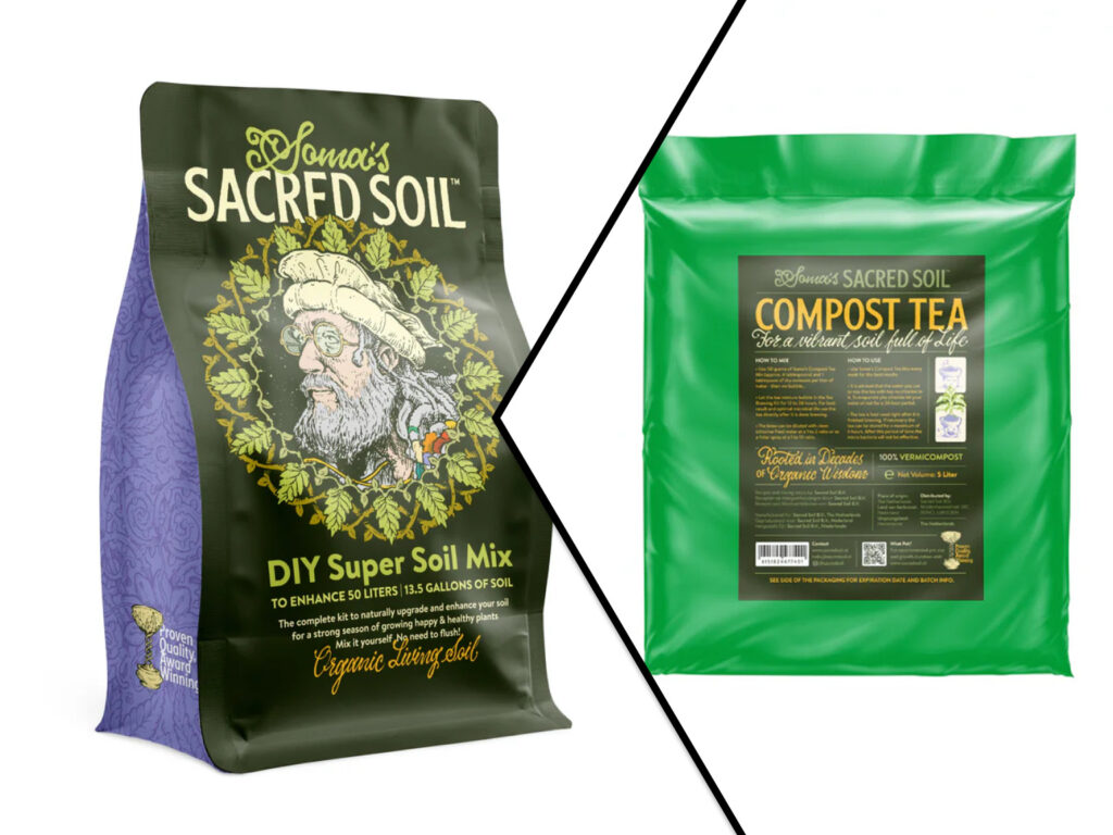 Soma's Sacred Soil Mix en Soma's Compost Tea Mix